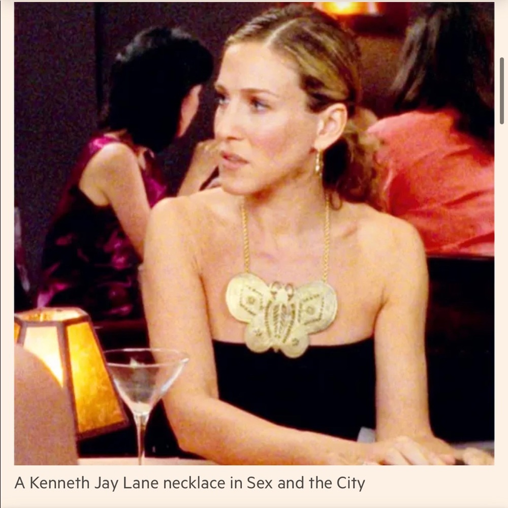 Kenneth Jay Lane Butterfly gold necklace